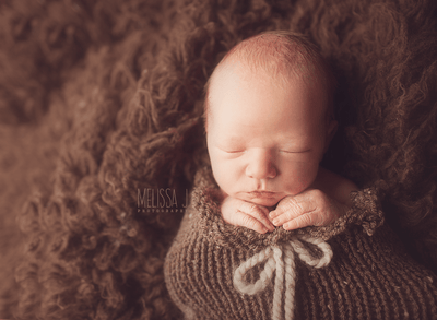 Barley Brown Newborn Knit Swaddle Sack - Beautiful Photo Props