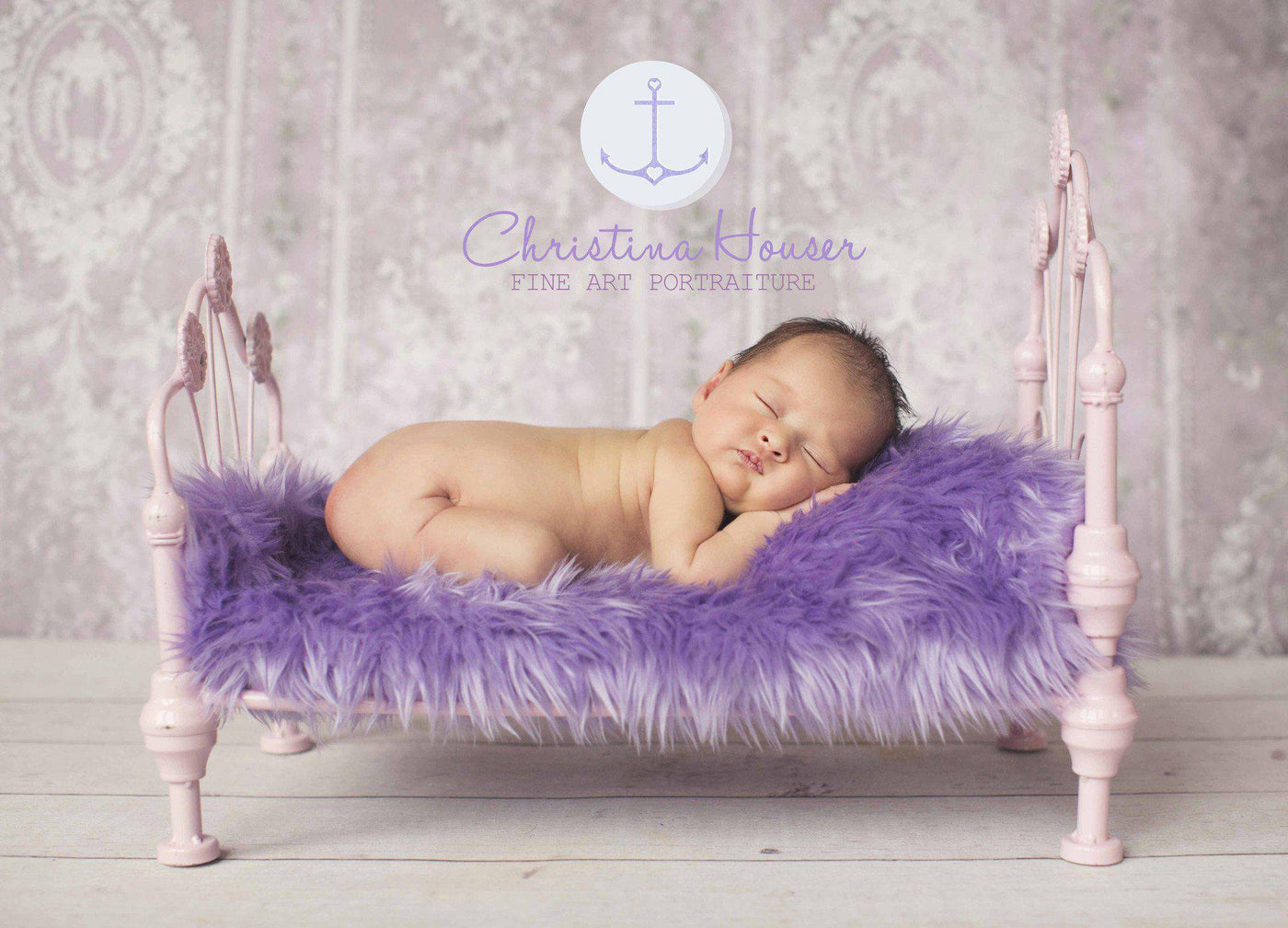 Lavender Purple Mongolian Faux Fur Photography Prop Rug Newborn Baby Toddler - Beautiful Photo Props