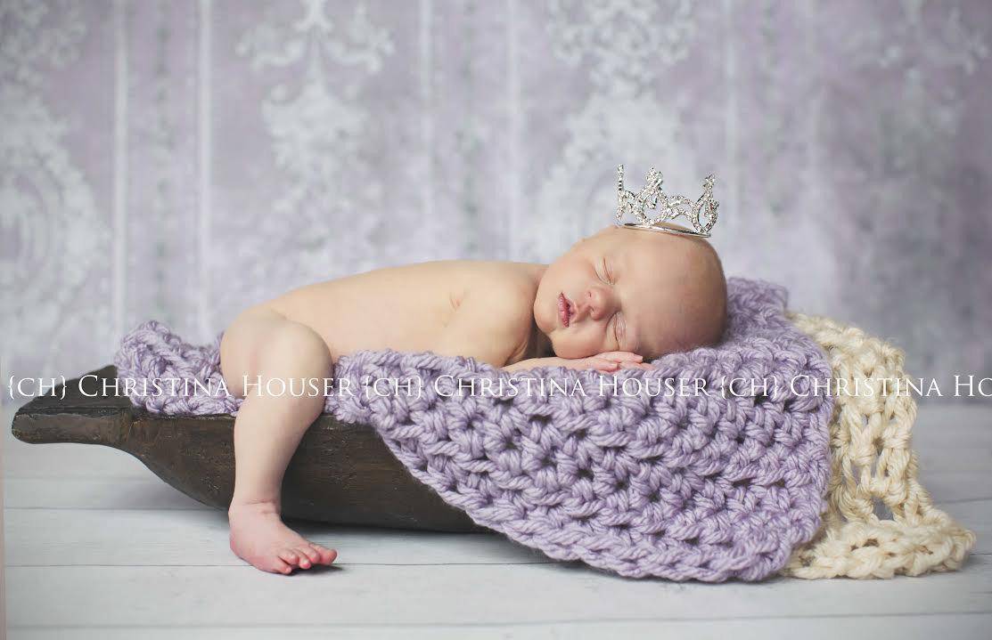 Lavender Purple Baby Blanket - Beautiful Photo Props