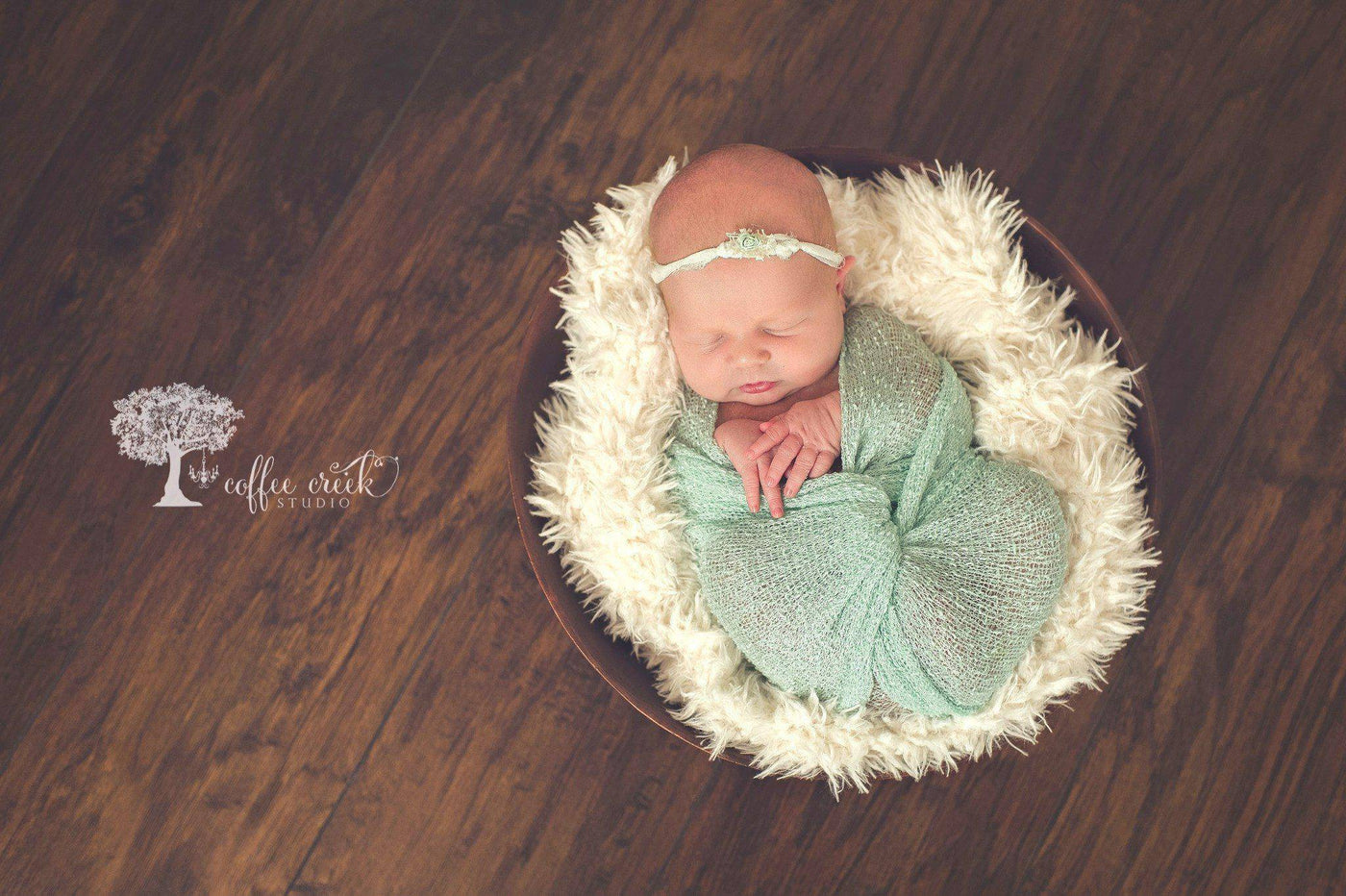Mint Green Stretch Knit Baby Wrap - Beautiful Photo Props
