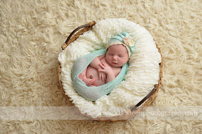 Mint Green Stretch Knit Baby Wrap - Beautiful Photo Props