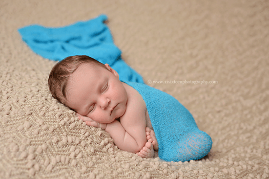 Turquoise Blue Stretch Knit Baby Wrap - Beautiful Photo Props