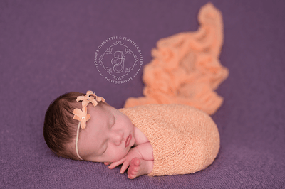 Peach Stretch Knit Baby Wrap - Beautiful Photo Props