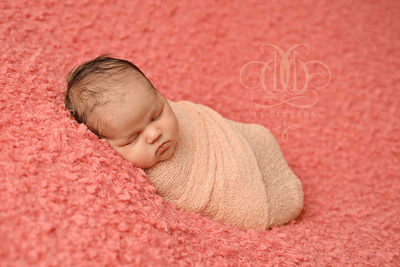 Peach Stretch Knit Baby Wrap - Beautiful Photo Props
