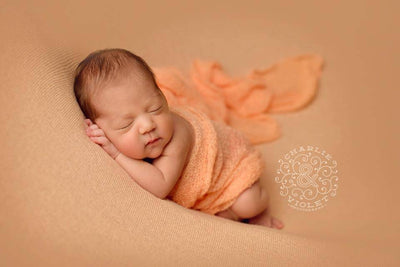 Peach Stretch Knit Baby Wrap - Beautiful Photo Props