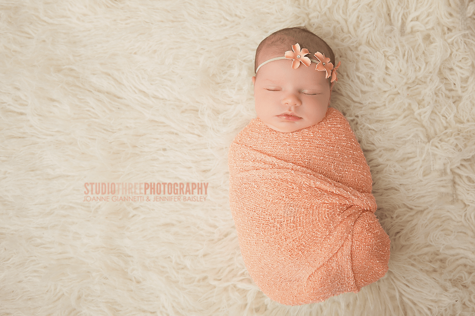 Peach Stretch Knit Baby Wrap - Beautiful Photo Props