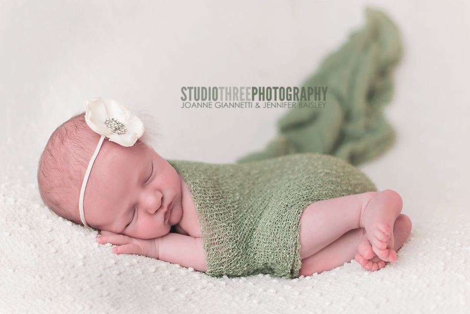 Dark Celery Green Stretch Knit Baby Wrap - Beautiful Photo Props
