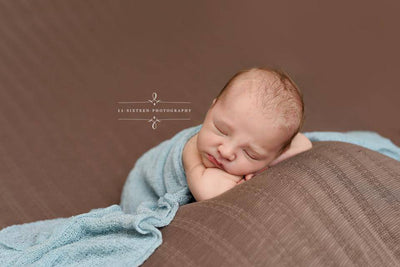 Aqua Blue Green Stretch Knit Baby Wrap - Beautiful Photo Props