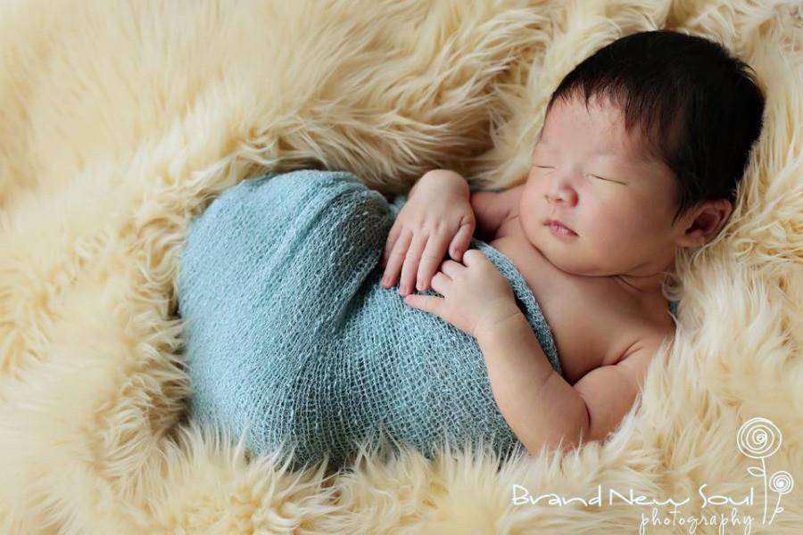 Aqua Blue Green Stretch Knit Baby Wrap - Beautiful Photo Props