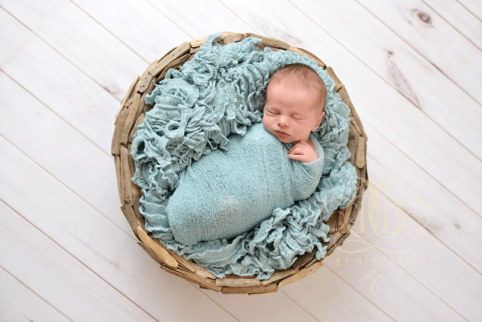 Aqua Blue Green Stretch Knit Baby Wrap - Beautiful Photo Props