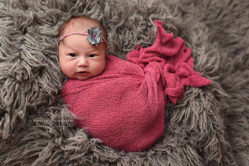 Rose Pink Stretch Knit Baby Wrap - Beautiful Photo Props