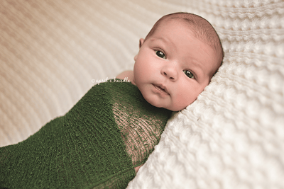Forest Green Stretch Knit Baby Wrap - Beautiful Photo Props