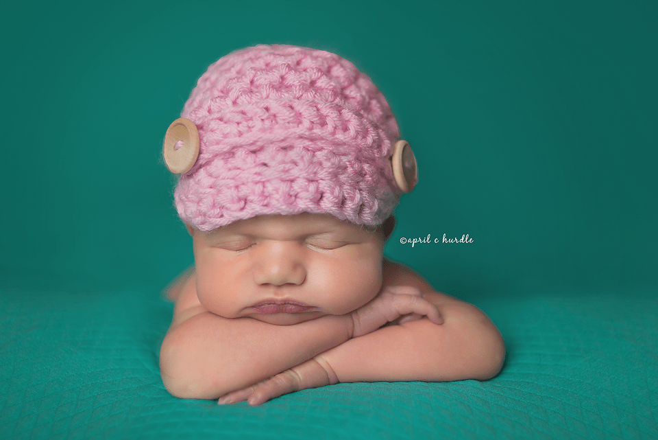 Pink Newborn Newsgirl Hat - Beautiful Photo Props