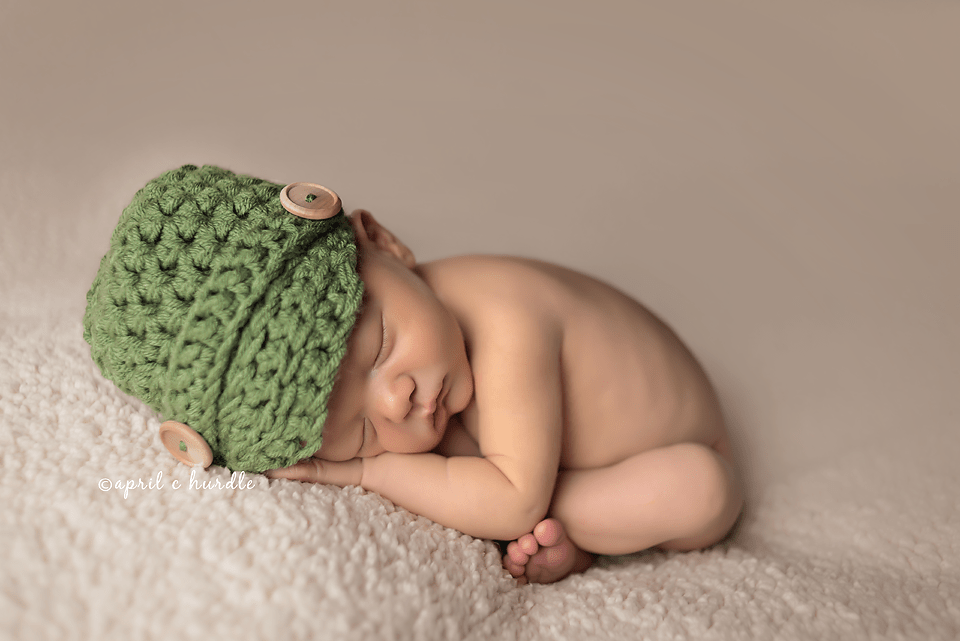 Sage Green Newborn Newsboy Hat - Beautiful Photo Props