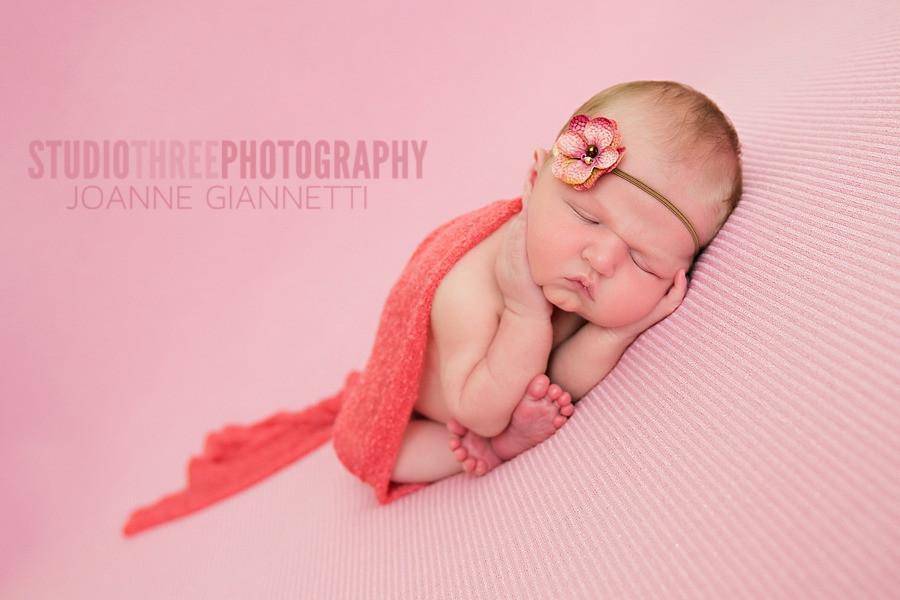 Coral Pink Stretch Knit Baby Wrap - Beautiful Photo Props