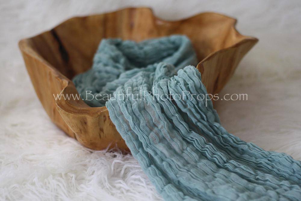 Light Blue Cheesecloth Baby Wrap Cheese Cloth - Beautiful Photo Props