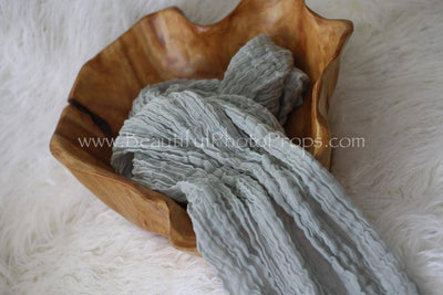 Light Gray Cheesecloth Baby Wrap Cheese Cloth - Beautiful Photo Props