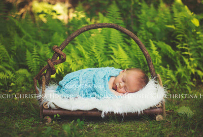 Powder Blue Cheesecloth Baby Wrap Cheese Cloth - Beautiful Photo Props