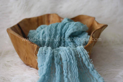 Powder Blue Cheesecloth Baby Wrap Cheese Cloth - Beautiful Photo Props
