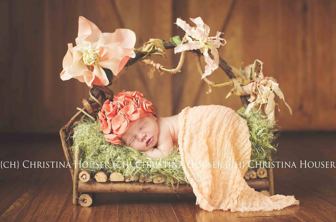 Peach Cheesecloth Baby Wrap Cheese Cloth - Beautiful Photo Props