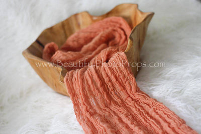 Salmon Cheesecloth Baby Wrap Cheese Cloth - Beautiful Photo Props