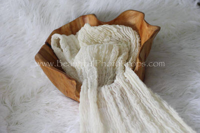 Ivory Cream Cheesecloth Baby Wrap Cheese Cloth - Beautiful Photo Props