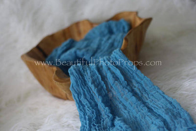 Turquoise Cheesecloth Baby Wrap Cheese Cloth - Beautiful Photo Props