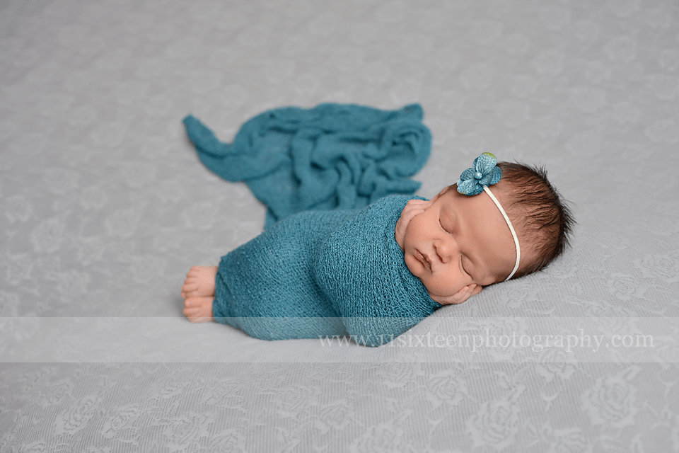Medium Teal Stretch Knit Baby Wrap - Beautiful Photo Props