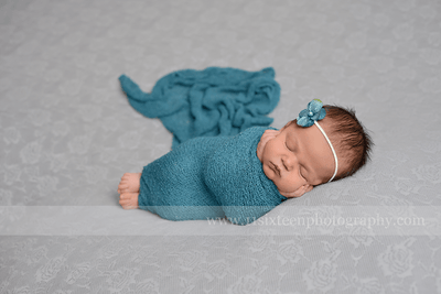 Medium Teal Stretch Knit Baby Wrap - Beautiful Photo Props