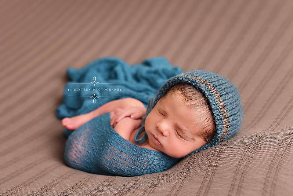 Medium Teal Stretch Knit Baby Wrap - Beautiful Photo Props