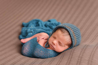 Medium Teal Stretch Knit Baby Wrap - Beautiful Photo Props