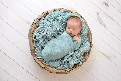 Aqua Stretch Knit Baby Wrap - Beautiful Photo Props