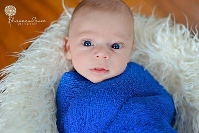 Cobalt Blue Stretch Knit Baby Wrap - Beautiful Photo Props