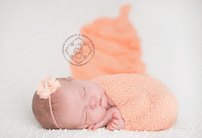 Soft Peach Stretch Knit Baby Wrap - Beautiful Photo Props