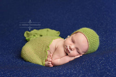 Apple Green Stretch Knit Baby Wrap - Beautiful Photo Props