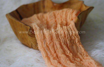 Peach Cheesecloth Newborn Baby Wrap Cheese Cloth - Beautiful Photo Props