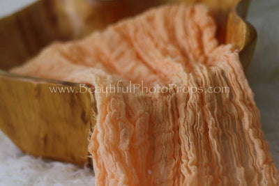Peach Cheesecloth Newborn Baby Wrap Cheese Cloth - Beautiful Photo Props
