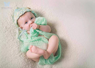 Mint Green Cheesecloth Baby Wrap Cheese Cloth Fabric - Beautiful Photo Props