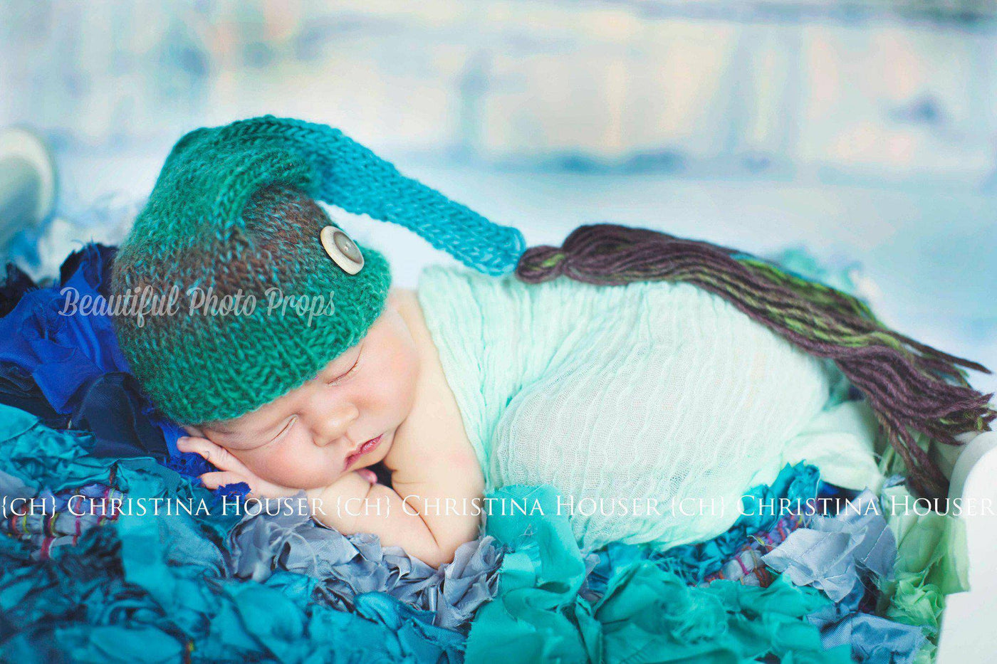 Mint Green Cheesecloth Baby Wrap Cheese Cloth Fabric - Beautiful Photo Props