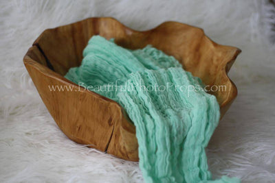 Mint Green Cheesecloth Baby Wrap Cheese Cloth Fabric - Beautiful Photo Props