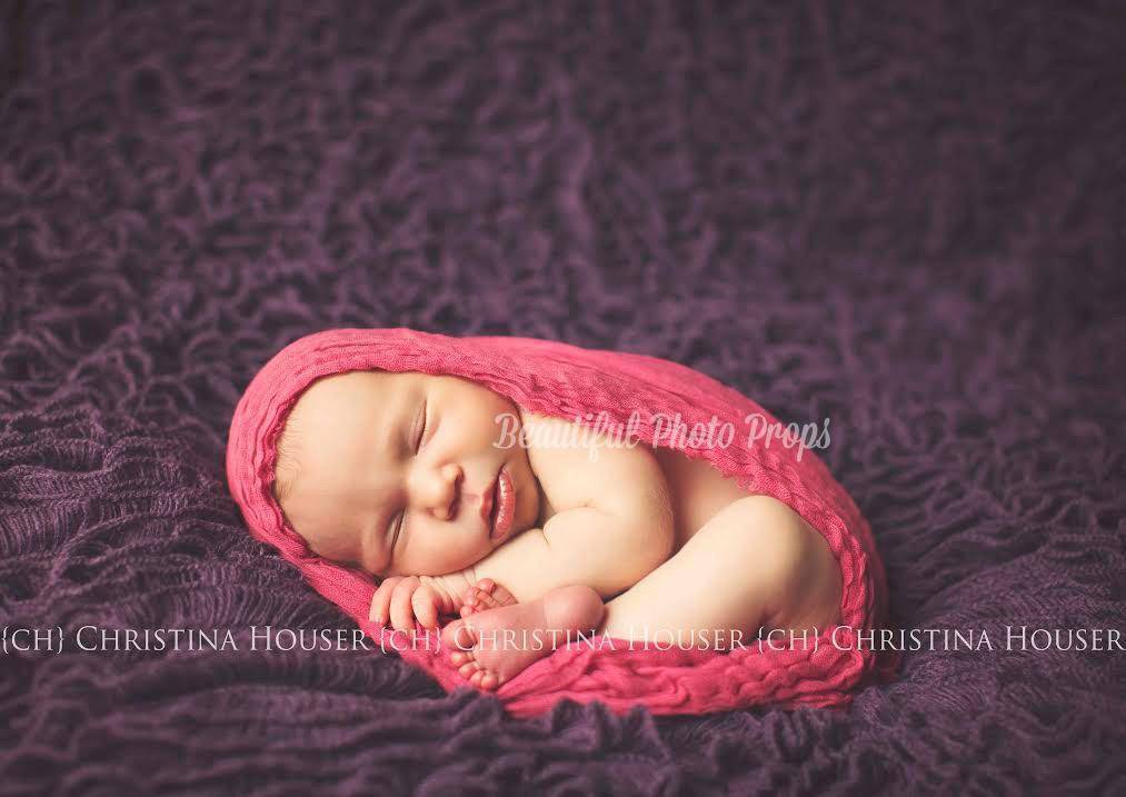 Hot Pink Cheesecloth Baby Wrap Cheese Cloth Fabric - Beautiful Photo Props