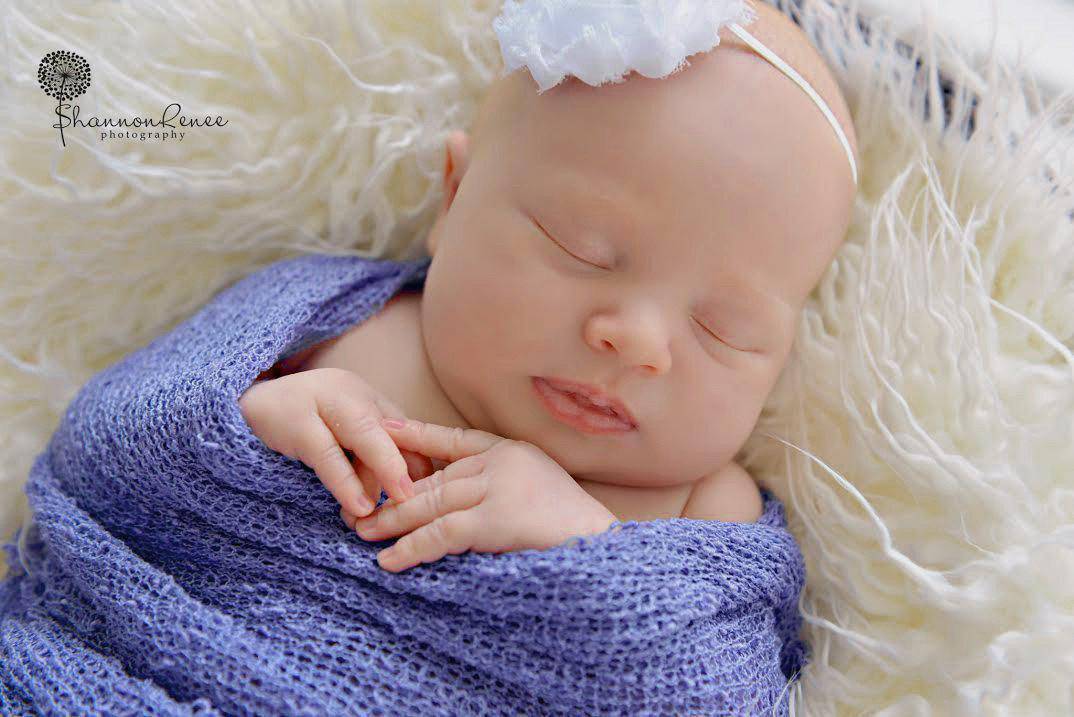 Periwinkle Blue Stretch Knit Baby Wrap - Beautiful Photo Props