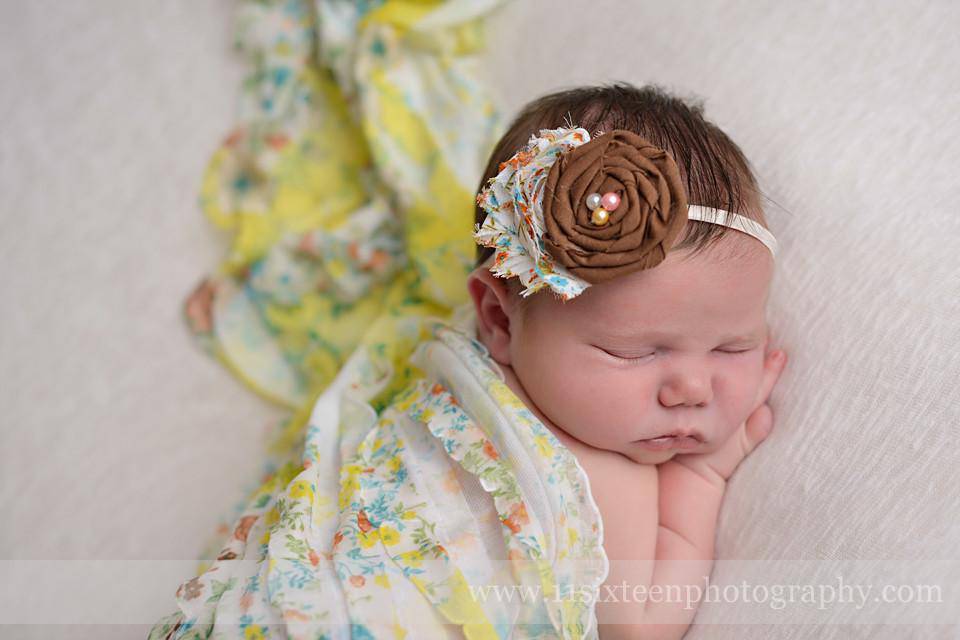 Ruffle Stretch Knit Wrap in Yellow Floral - Beautiful Photo Props
