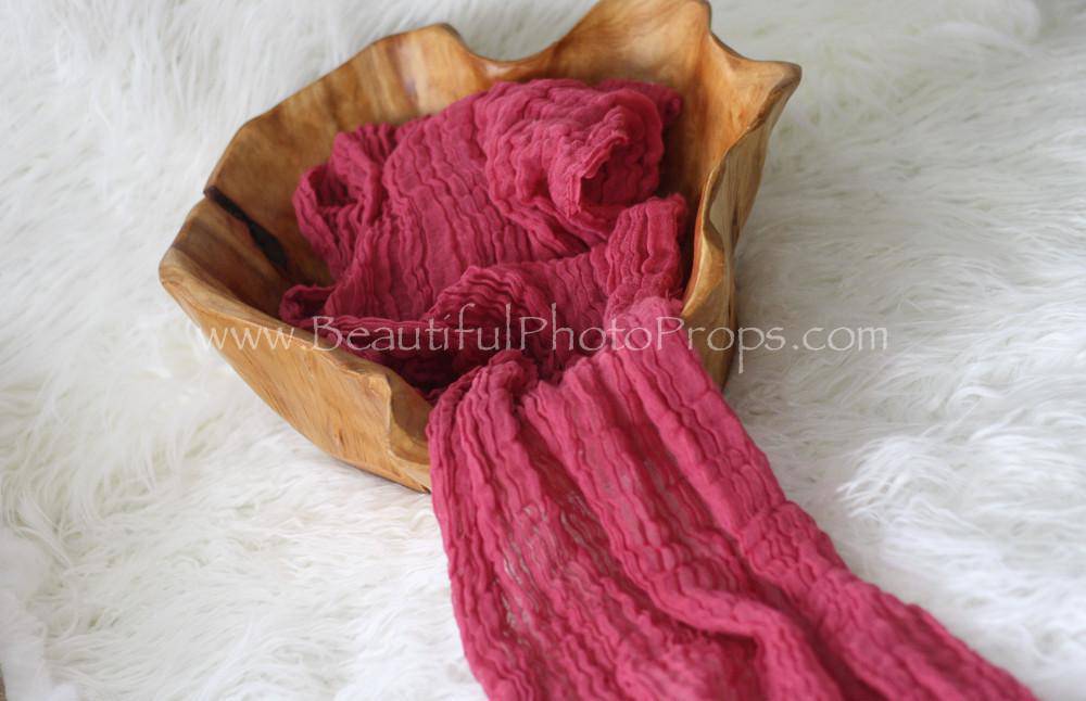 Hot Pink Cheesecloth Baby Wrap Cheese Cloth Fuschia Fabric - Beautiful Photo Props