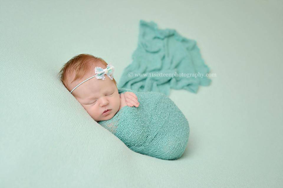 Ocean Blue Stretch Knit Baby Wrap - Beautiful Photo Props