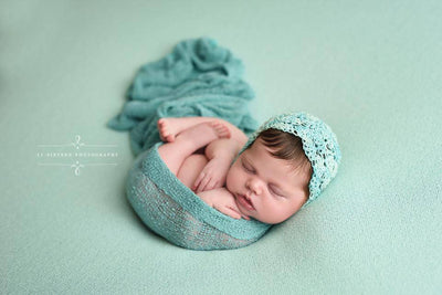 Ocean Blue Stretch Knit Baby Wrap - Beautiful Photo Props