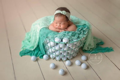 Ocean Blue Stretch Knit Baby Wrap - Beautiful Photo Props