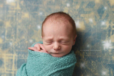 Ocean Blue Stretch Knit Baby Wrap - Beautiful Photo Props
