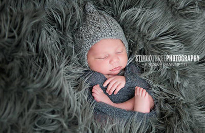 Dark Gray Grey Stretch Knit Baby Wrap - Beautiful Photo Props