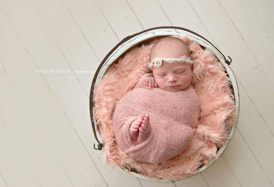 Blush Pink Stretch Knit Baby Wrap Swaddle - Beautiful Photo Props